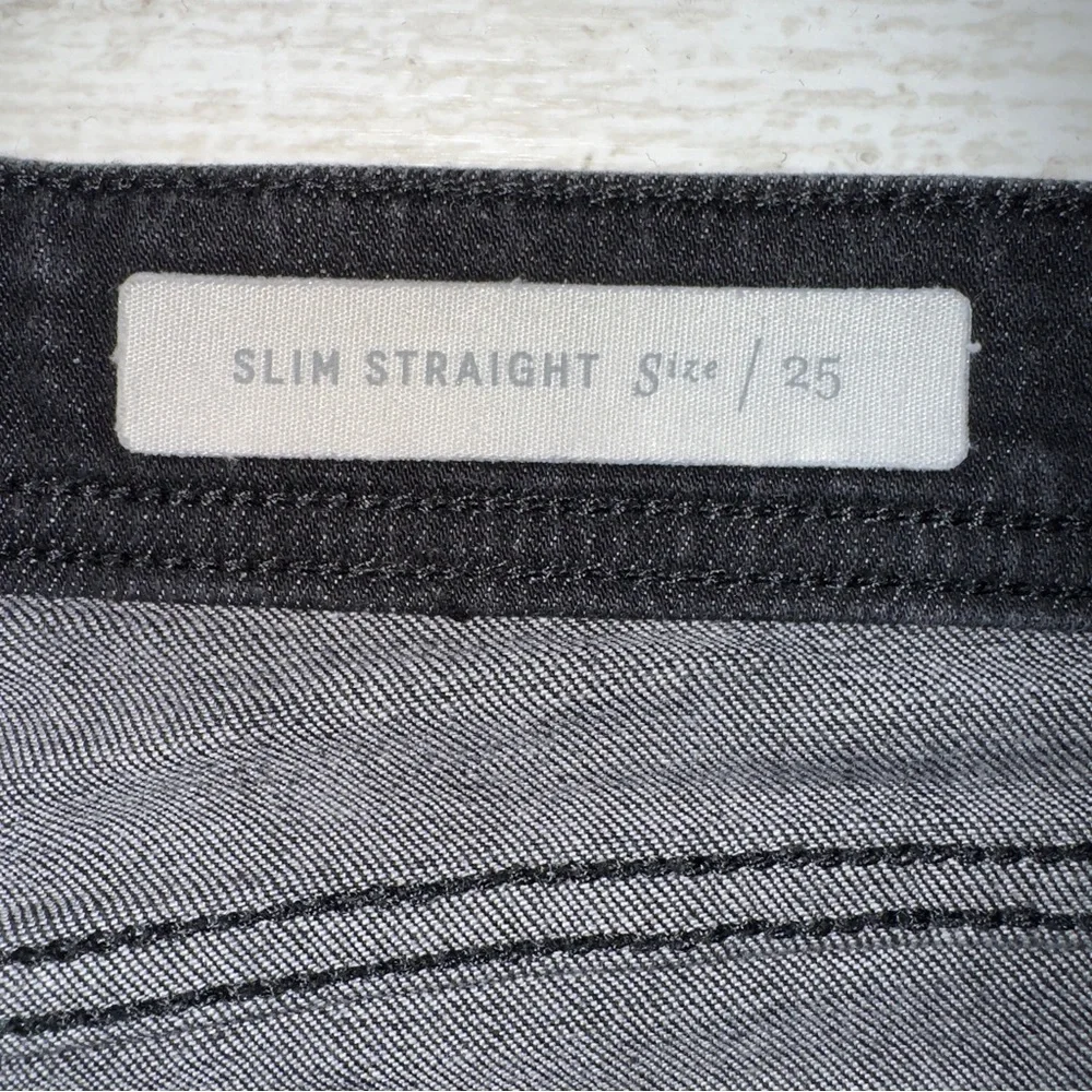 Pilcro & The Letterpress Slim Straight Jeans Black Gray Wash Women’s Size 25 - Picture 7 of 12